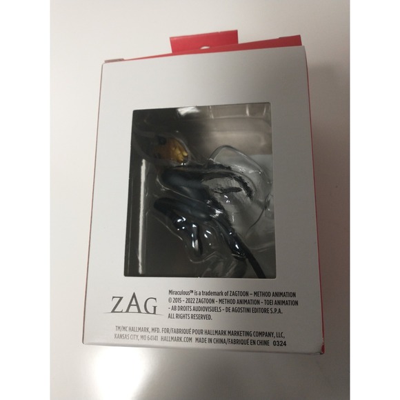 2024 Hallmark ZAG Miraculous CAT NOIR Black Bodysuit Mask Christmas Ornament NEW - Picture 3 of 5